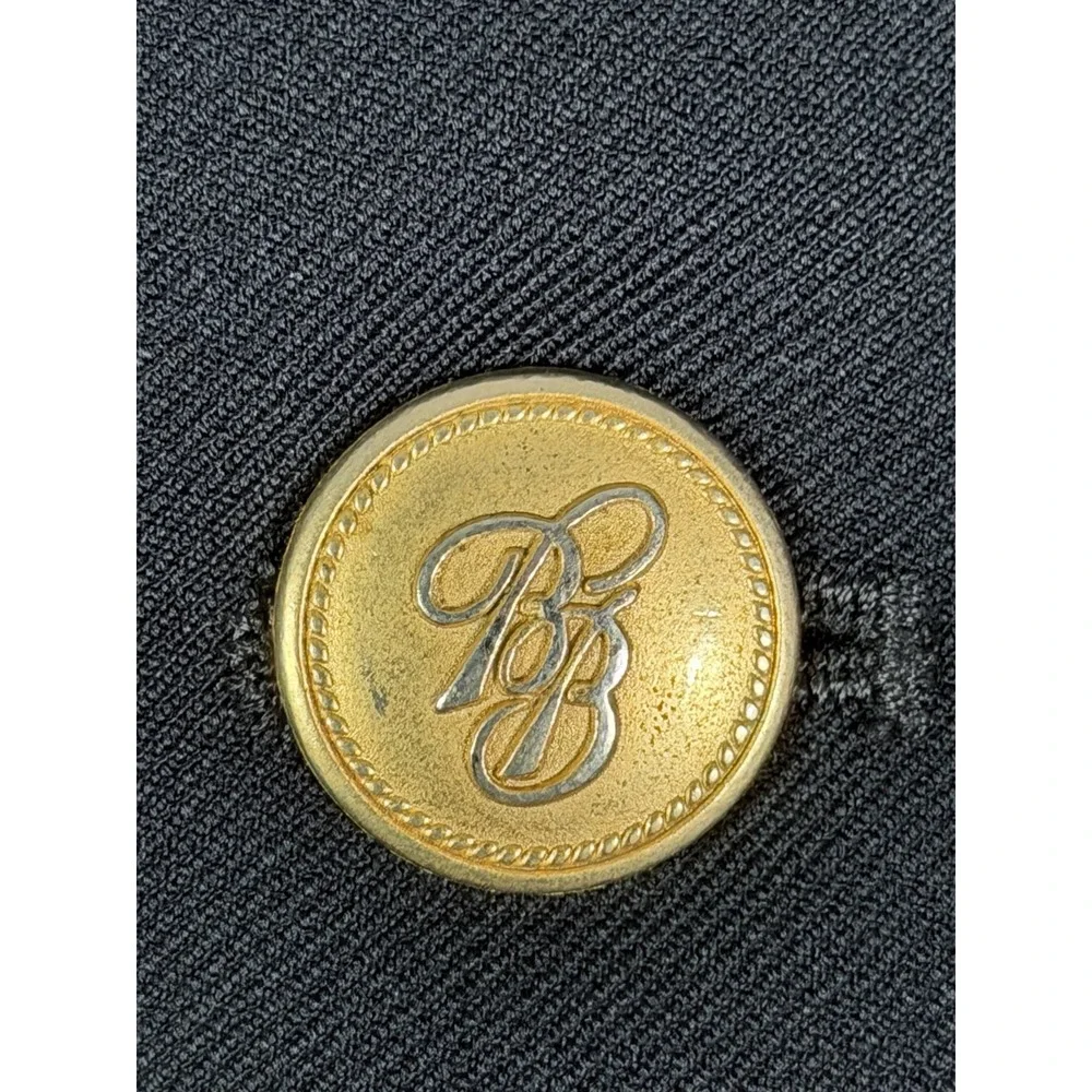 Brooks Brothers Mens Navy Blue BROOKSEASE Single Breasted Gold Button Blazer 46R